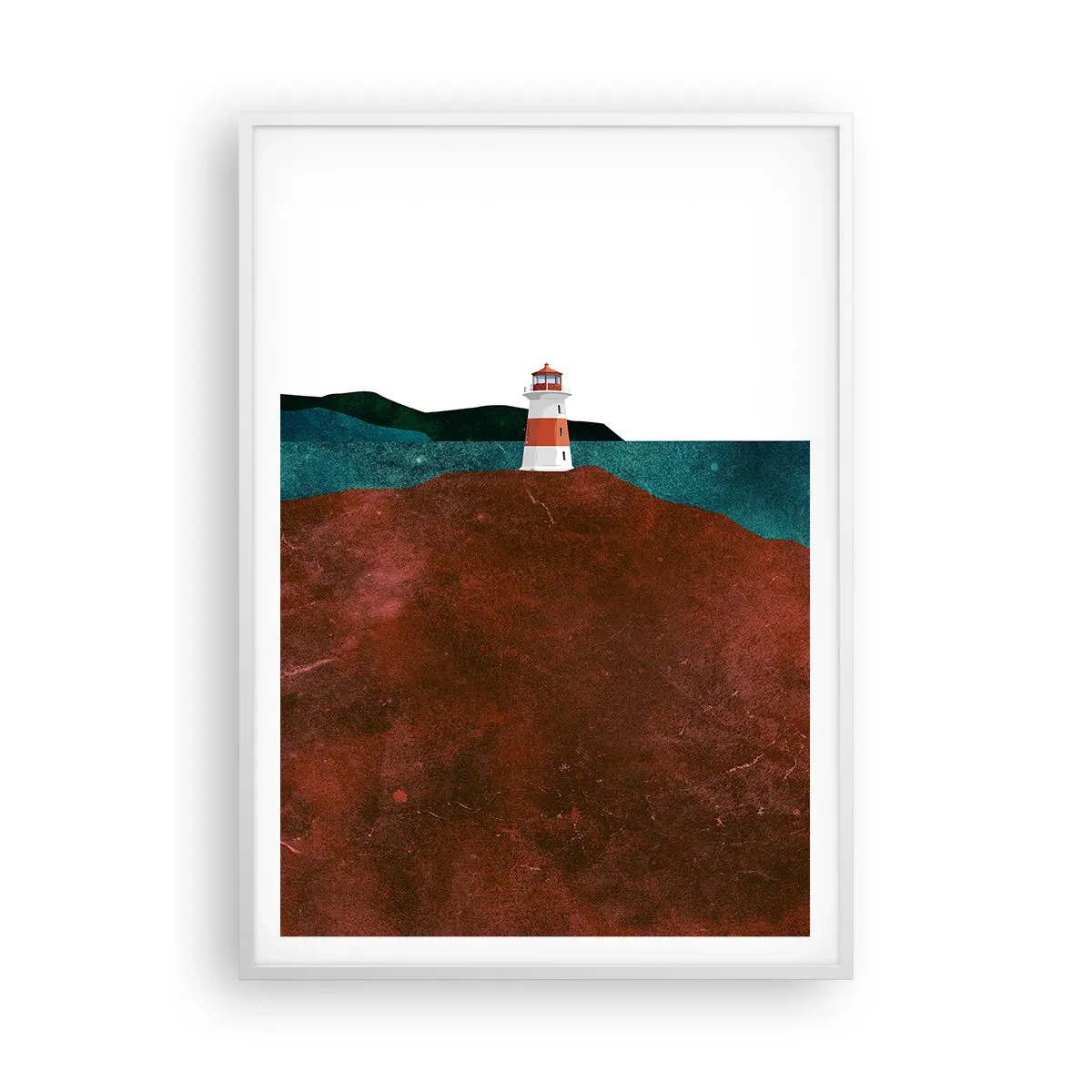 Poster in white frmae - Gazing at the Sea - 70x100 cm