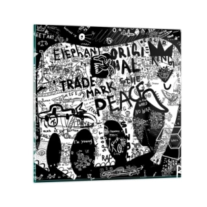 Glass picture - Rich World of the Street - 60x60 cm