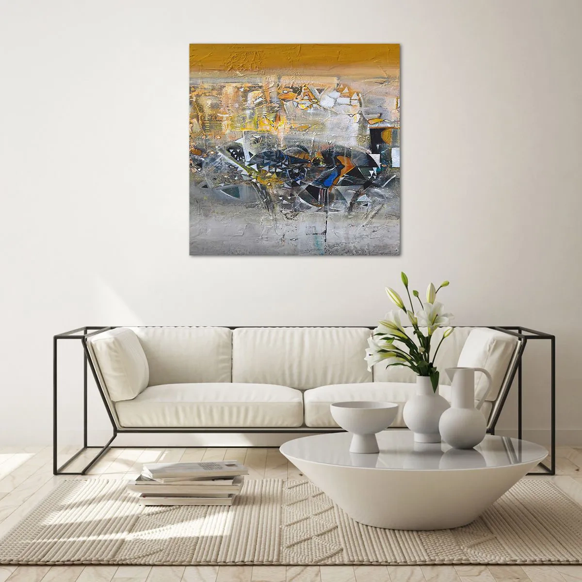 Glass picture - All Will Work out - 40x40 cm