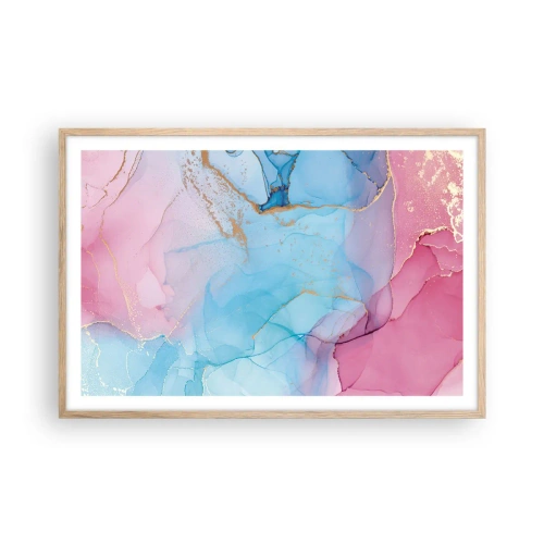 Poster in light oak frame - Encounter and Permeation - 91x61 cm