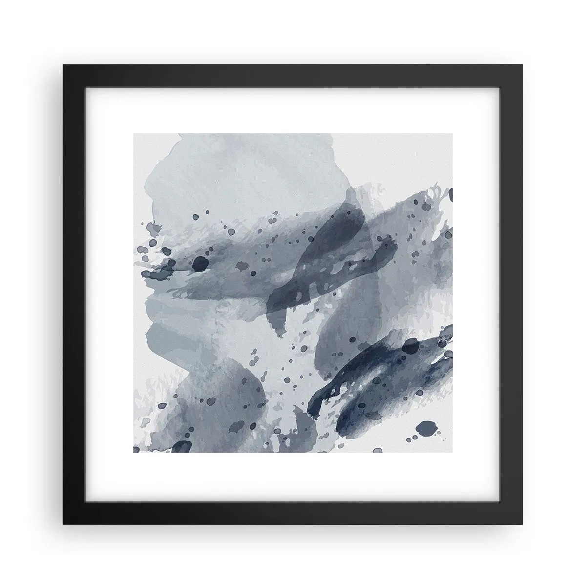 Poster in black frame - Study in Nature of Water - 30x30 cm