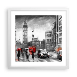 Poster in white frmae - Not Such a Grey City - 40x40 cm