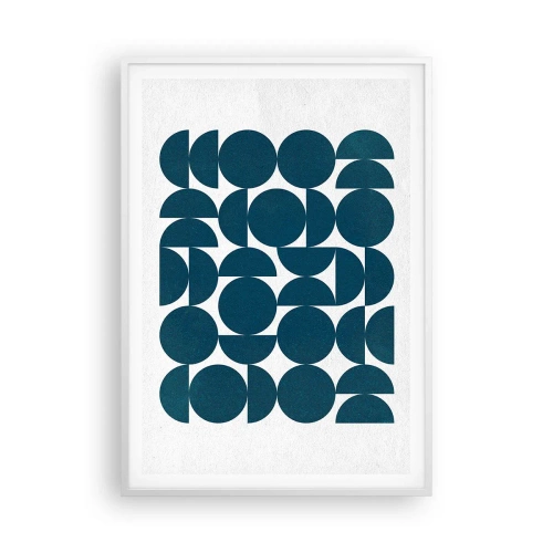 Poster in white frmae - Circles and Semicircles - 70x100 cm