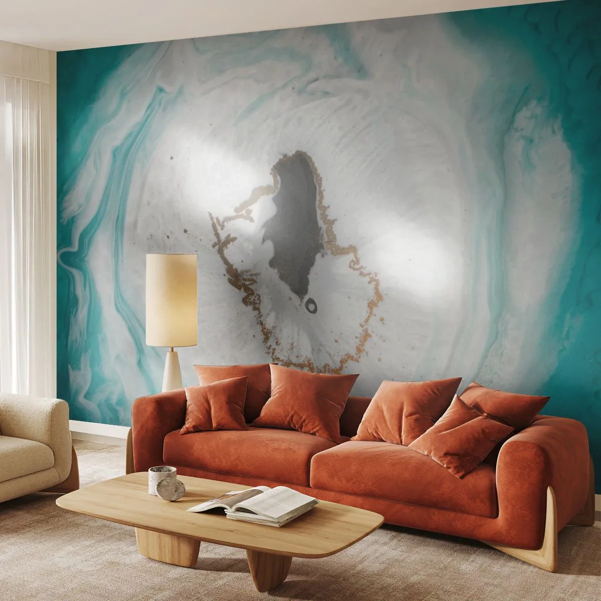 Photo Wallpaper Premium Sand - Into de Deep - Abstraction, Piece, Stone - 100x70 cm