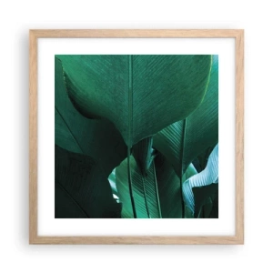 Poster in light oak frame - Turned towards Light - 40x40 cm