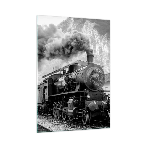 Glass picture - Standing at the Station... - 50x70 cm