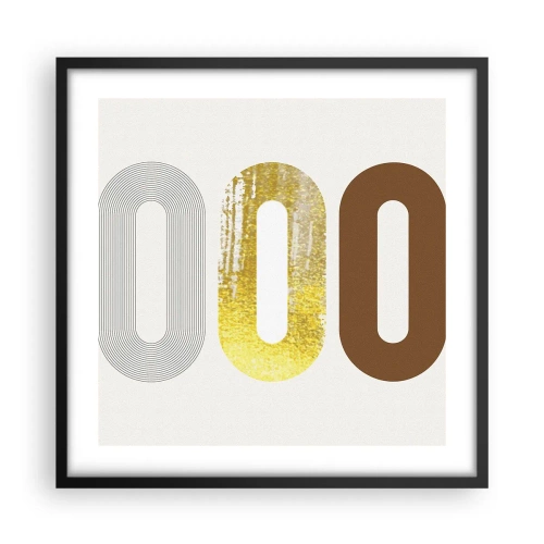 Poster in black frame - Ooo! - 50x50 cm