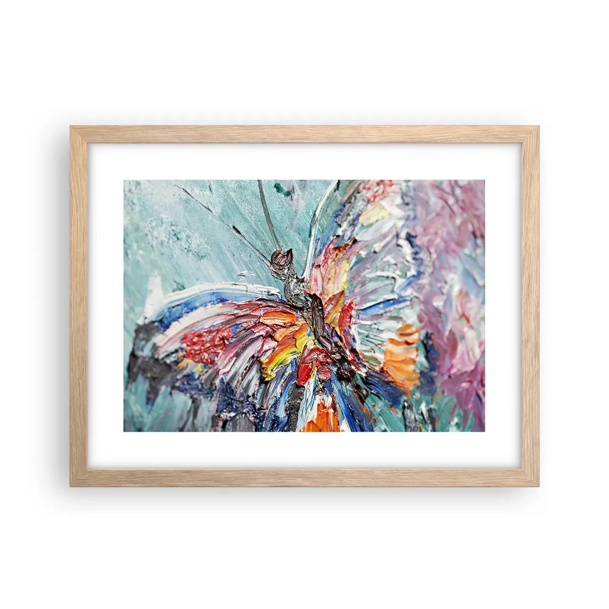 Poster in light oak frame - Painted by Nature - 40x30 cm
