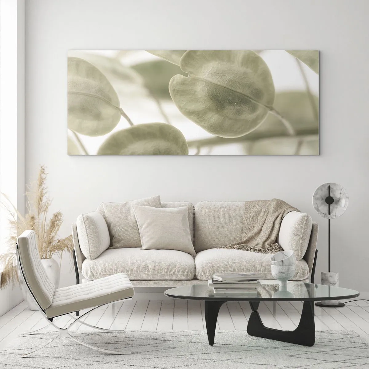 Glass picture - In the Beginning There Were Leaves… - 120x50 cm