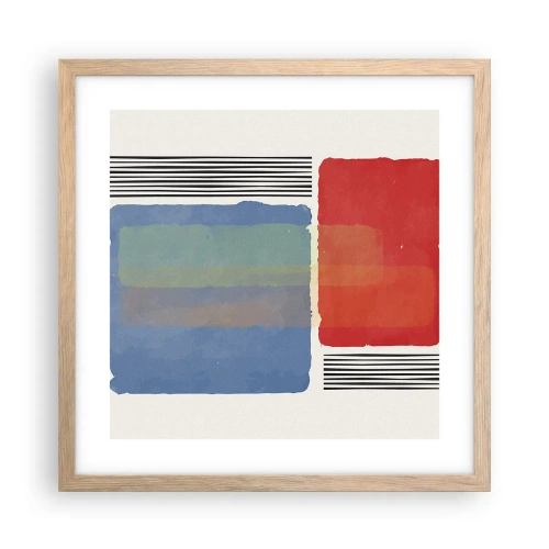 Poster in light oak frame - Spirit and Letter of Geometry - 40x40 cm