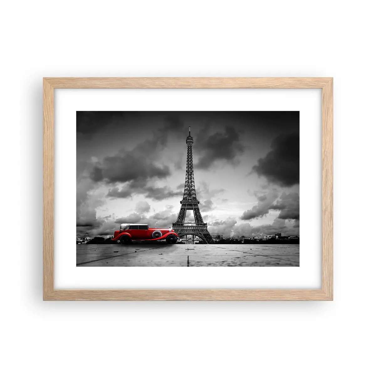 Poster in light oak frame - Not So Long Ago in Paris - 40x30 cm