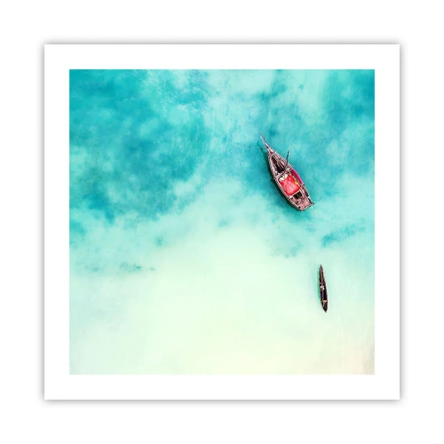 Poster - On the Beaches of Zanzibar, When the Tide Is High - 50x50 cm