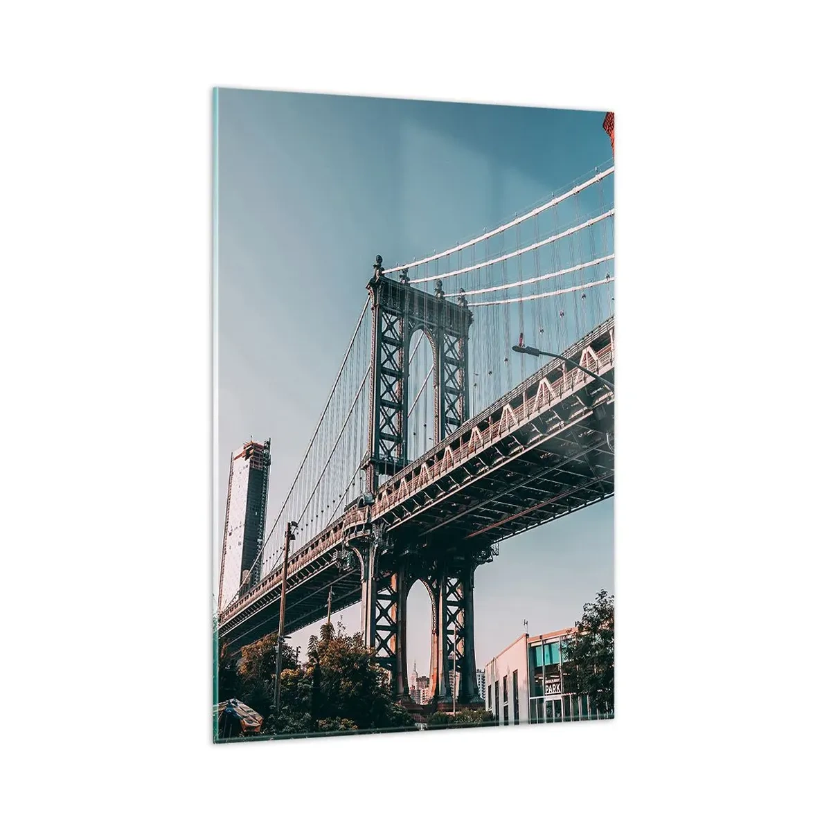 Glass picture - Over the City Waves - 80x120 cm