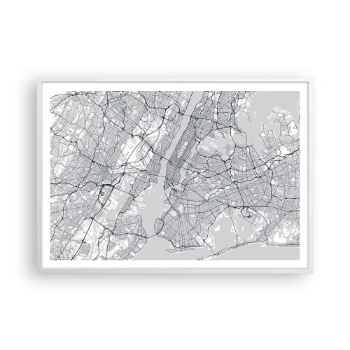 Poster in white frmae - Anatomy of Metropolis - 100x70 cm