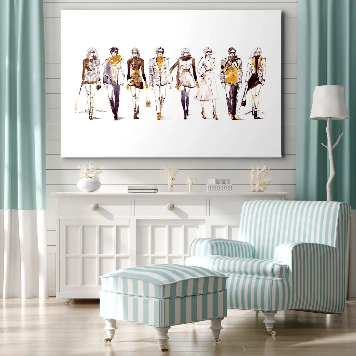 Canvas picture - Natural Elegance on Catwalk - 100x70 cm