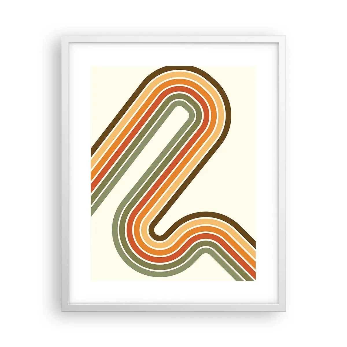 Poster in white frmae - Zigzaging towards the Goal - 40x50 cm