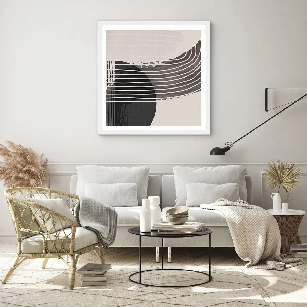 Poster in white frmae - There and Back - 40x40 cm