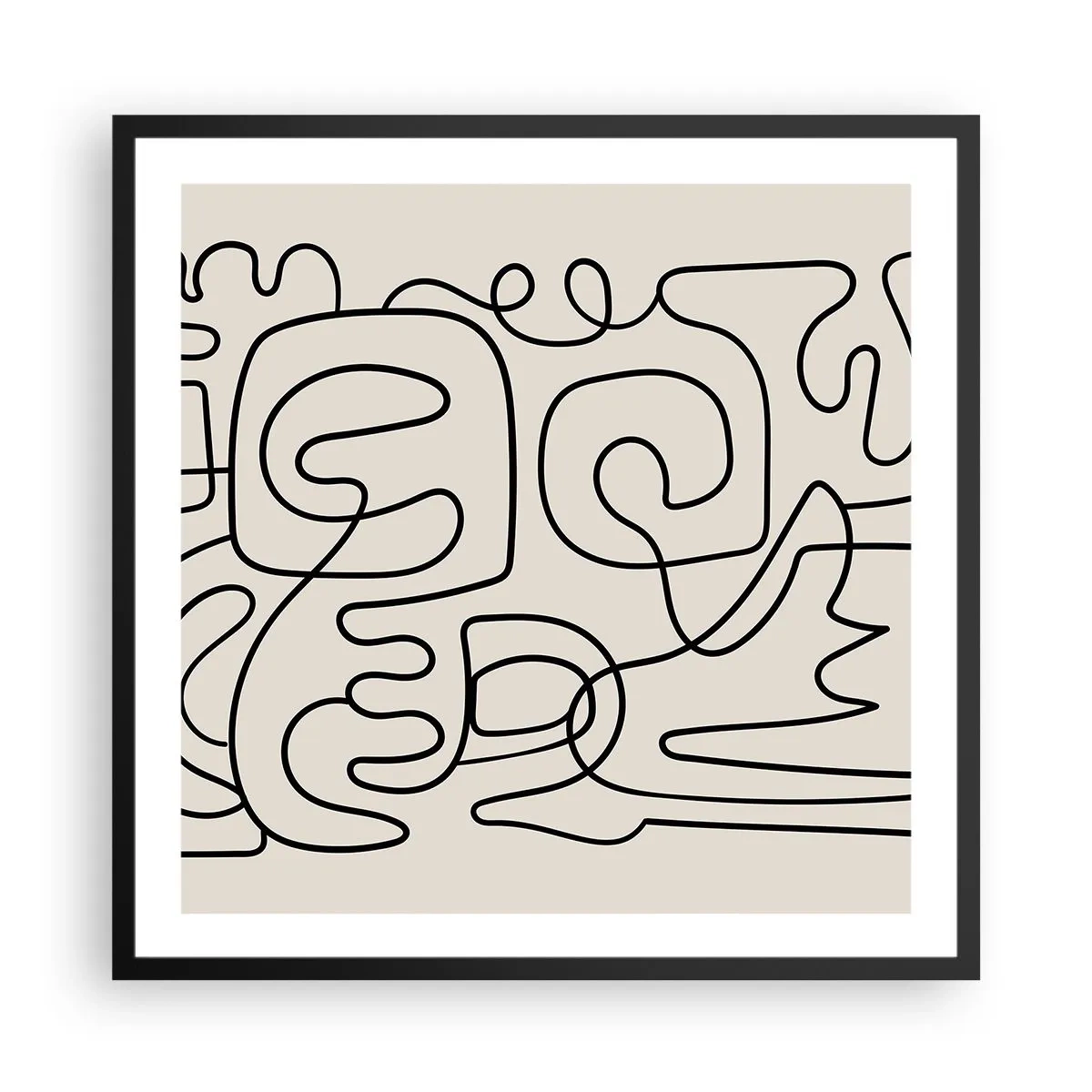 Poster in black frame - Tracing - 60x60 cm