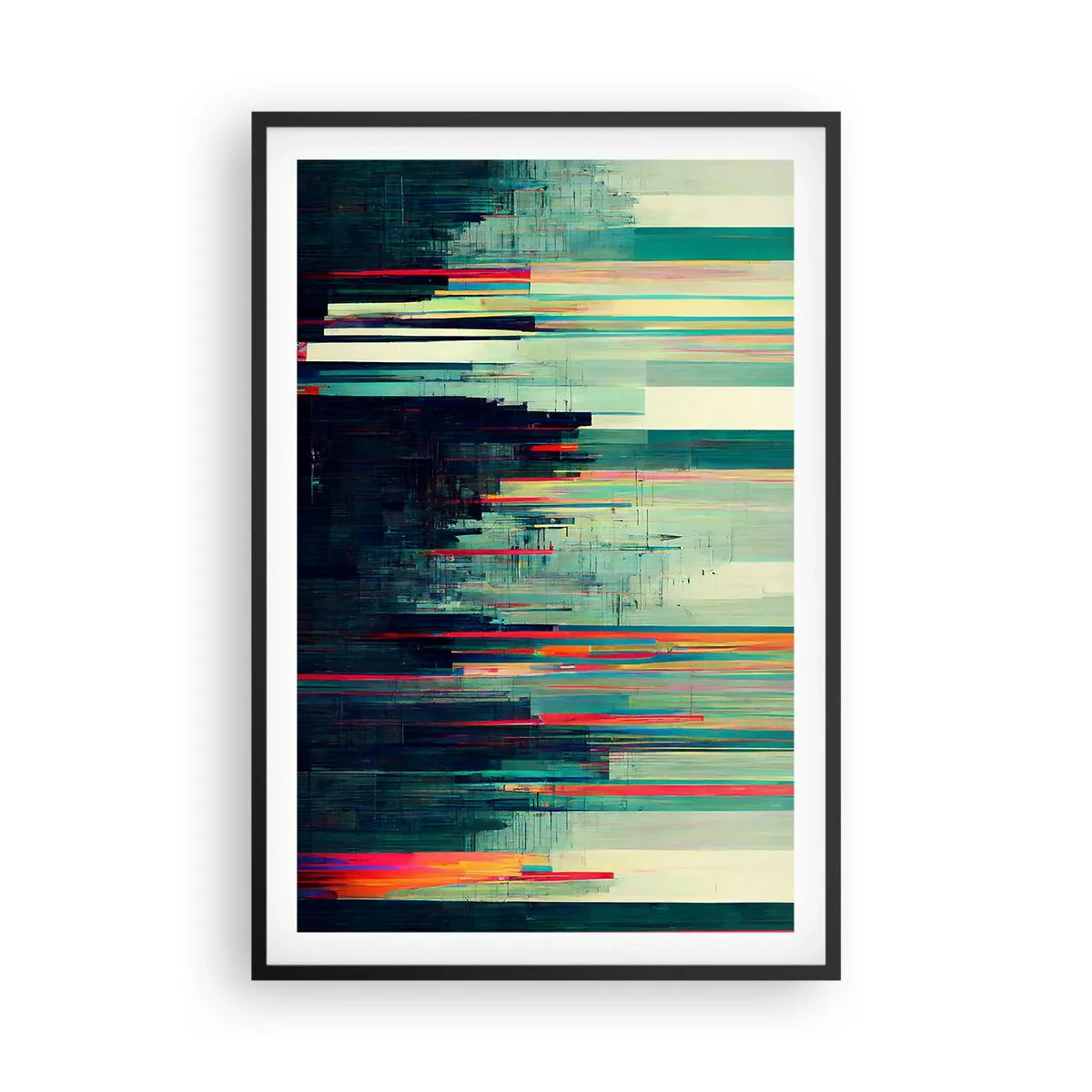 Poster in black frame - Futuristic City - 61x91 cm