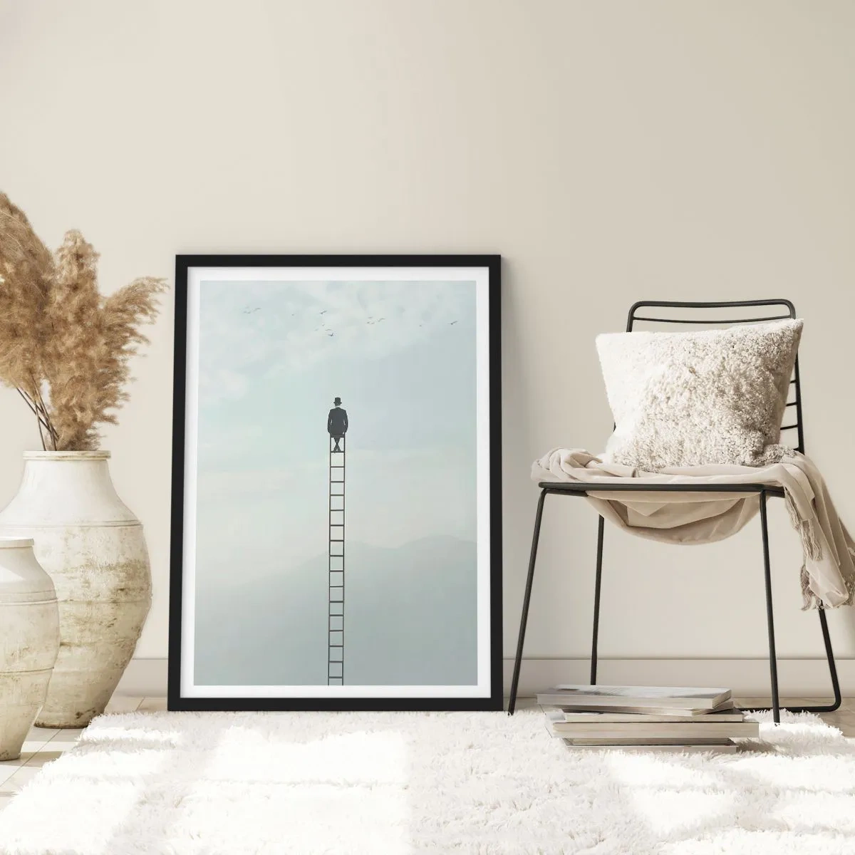 Poster in black frame - Rise above It - 30x40 cm