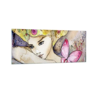 Glass picture - Butterfly Princess - 100x40 cm