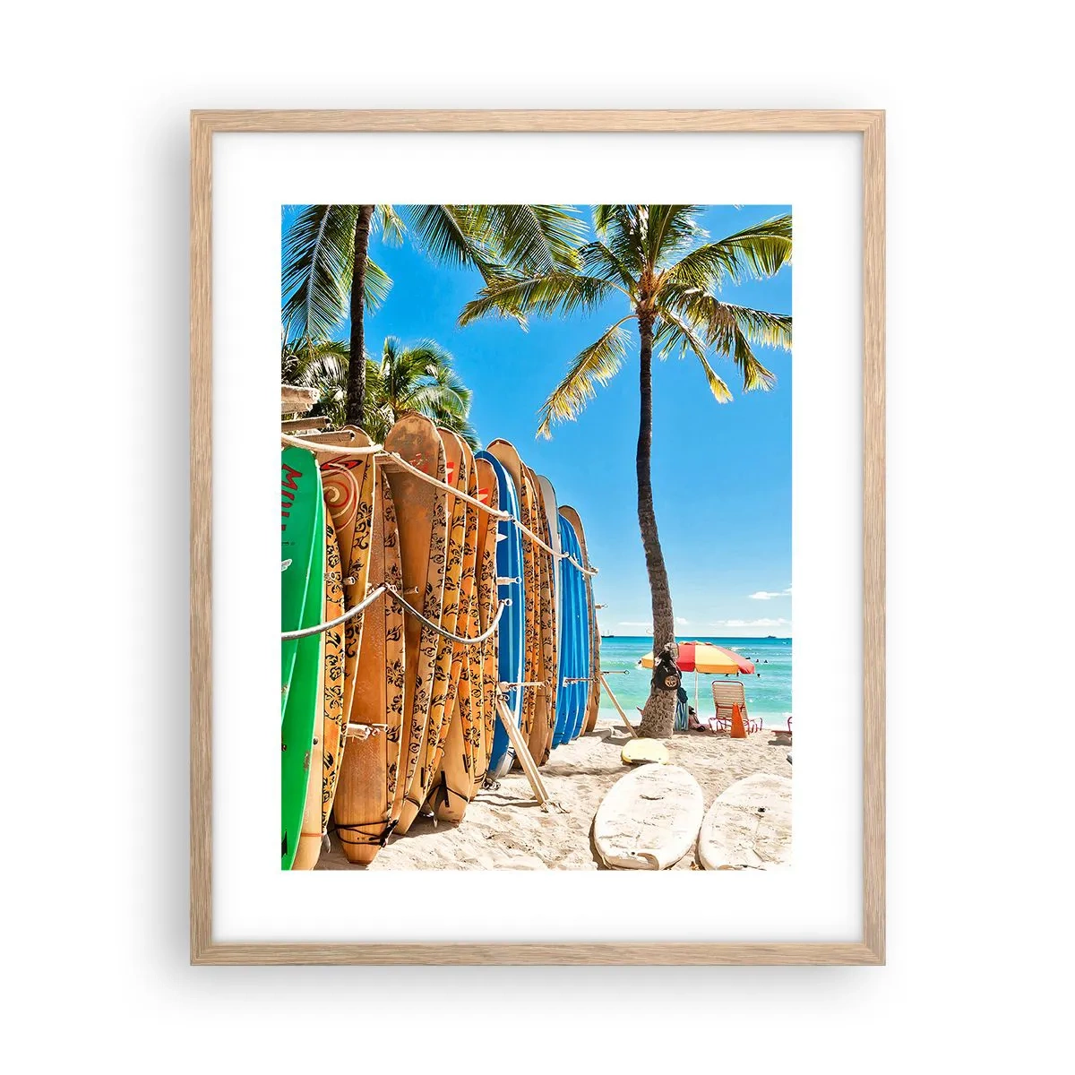 Poster in light oak frame - Sunny Fun - 40x50 cm