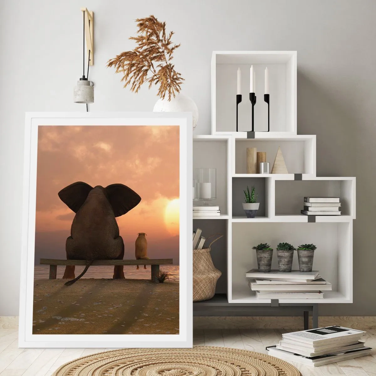 Poster in white frmae - It Feels Good to Be Quiet Together - 30x40 cm