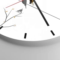 Clock face with lines