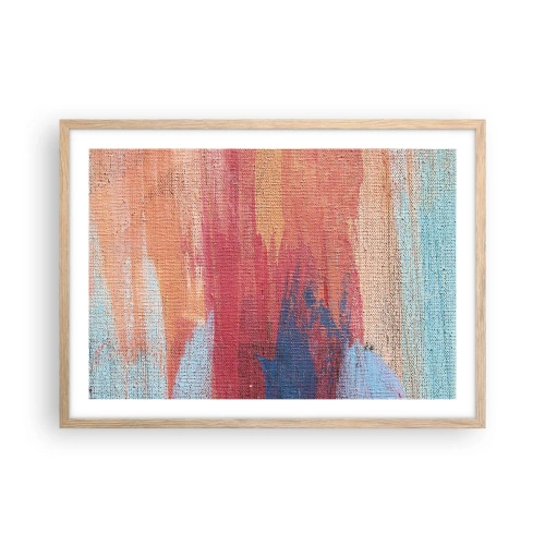 Poster in light oak frame - Washed Down by Rainbow - 70x50 cm