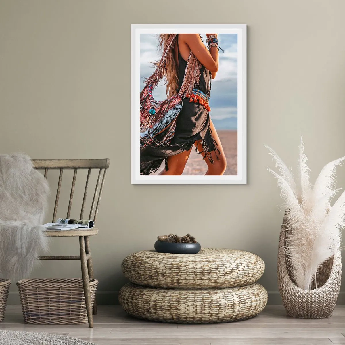 Poster in white frmae - Shaman's Girl - 40x50 cm