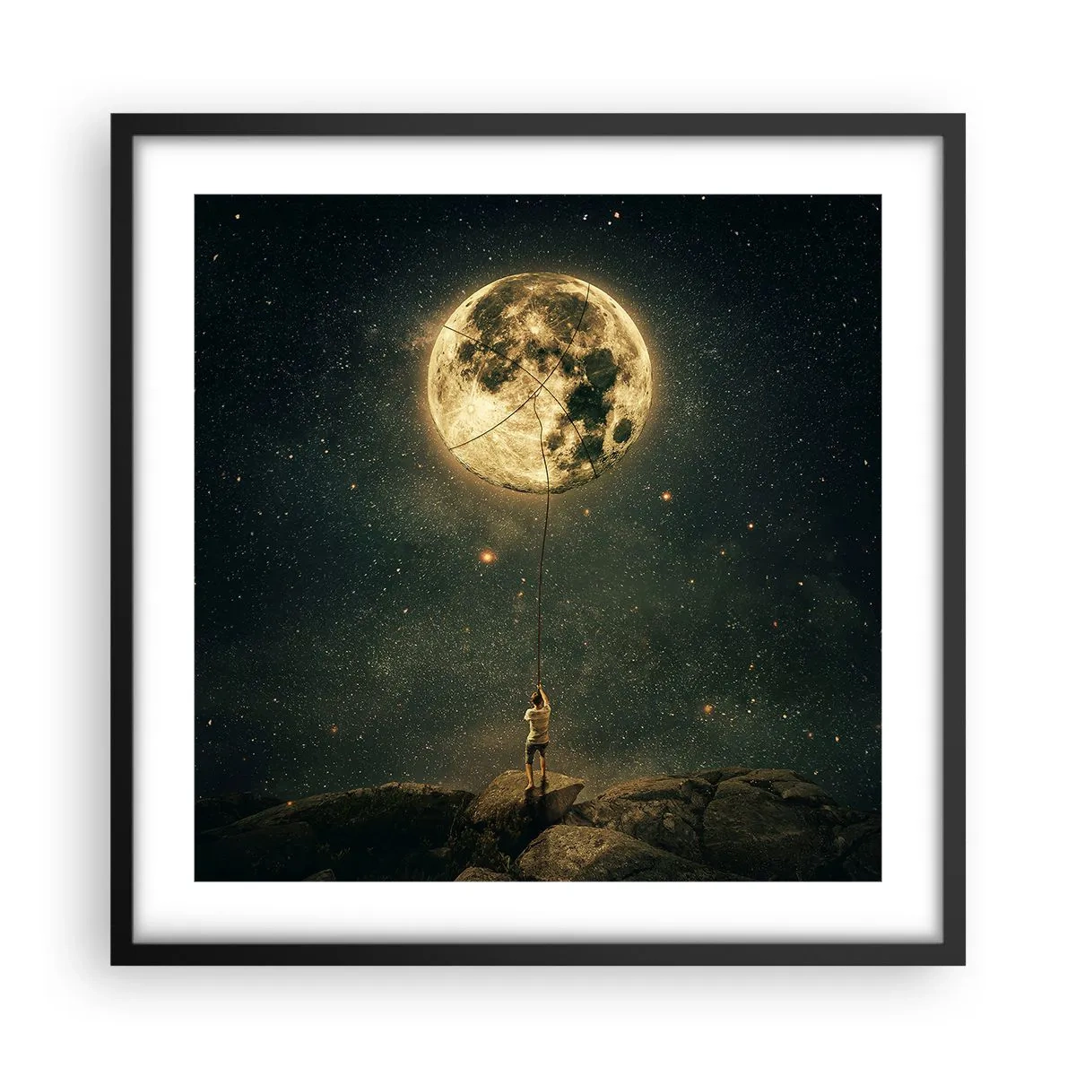Poster in black frame - One that Stole the Moon - 50x50 cm