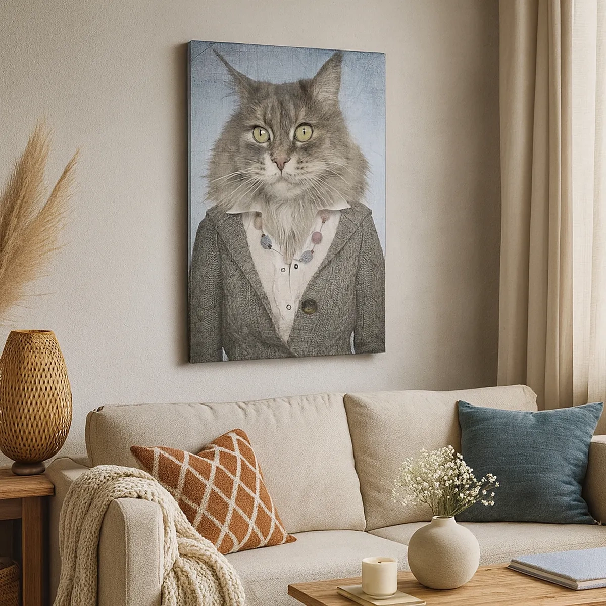 Canvas picture - Furcoats Are in Vogue Again - 50x70 cm