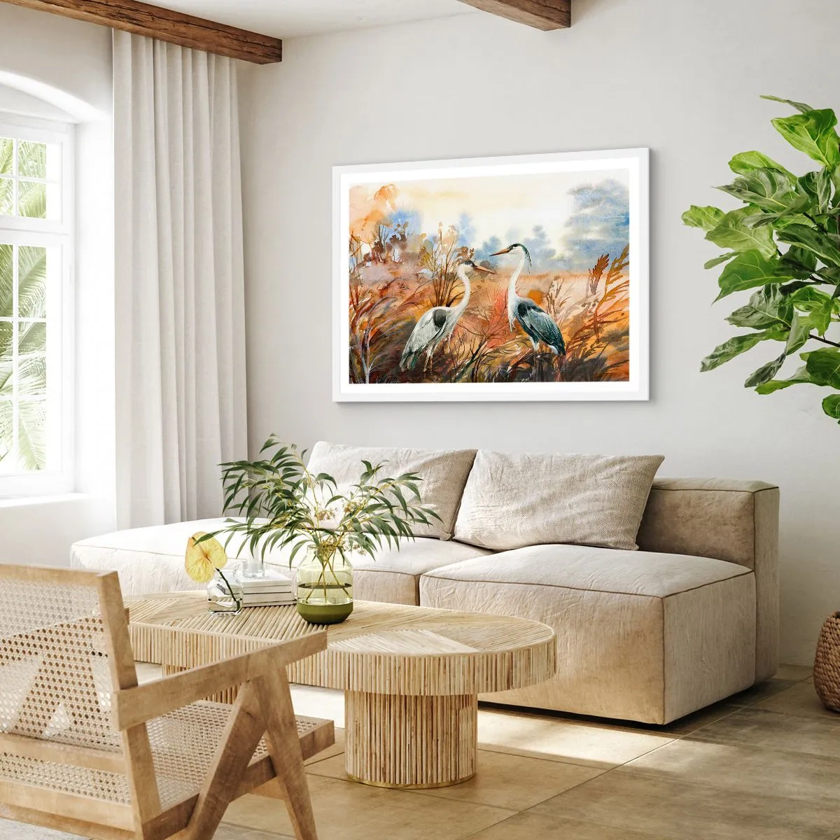 Poster in white frmae - Where to in Autumn? - 70x50 cm