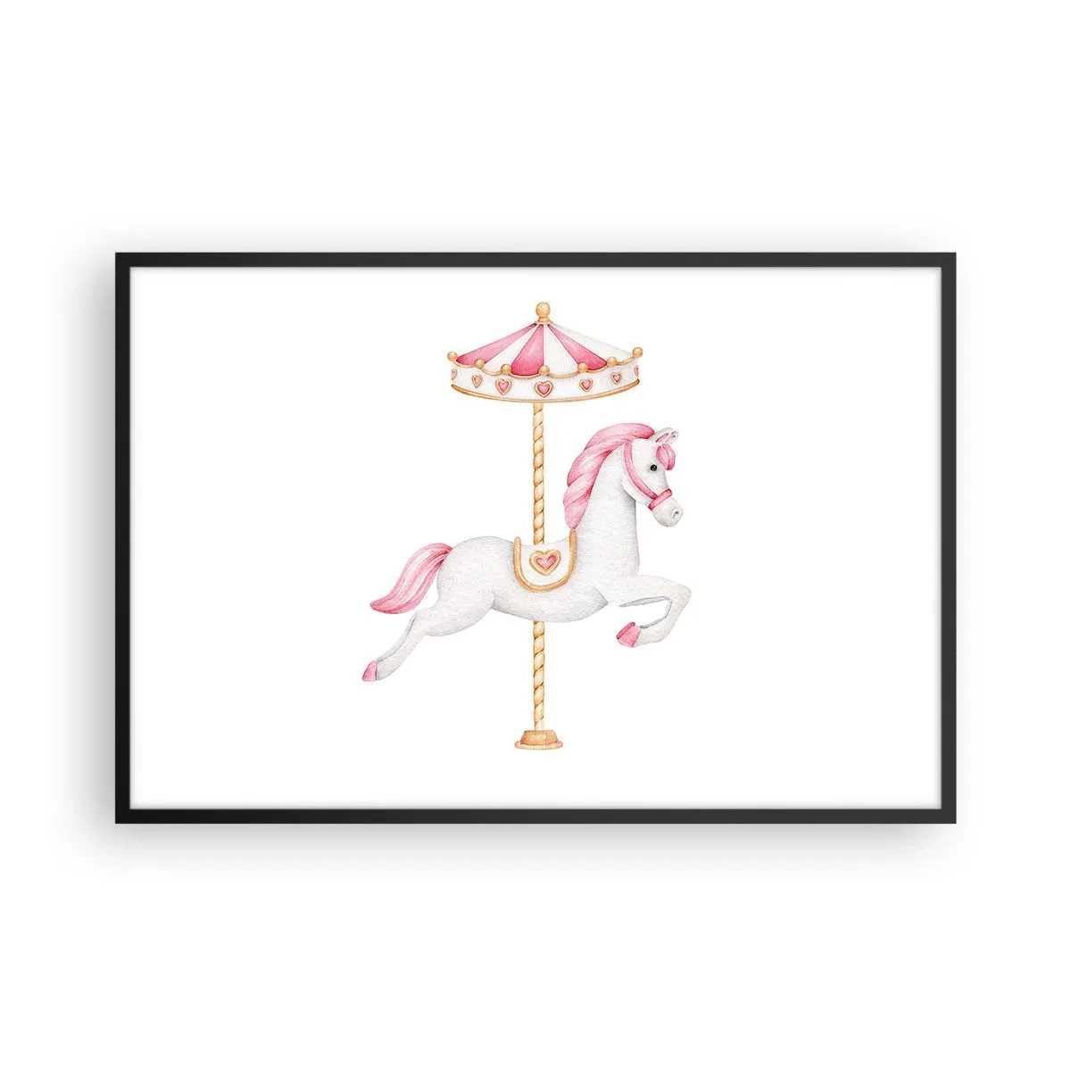 Poster in black frame - Off the Hoofs - 91x61 cm