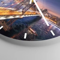 Clock face with lines