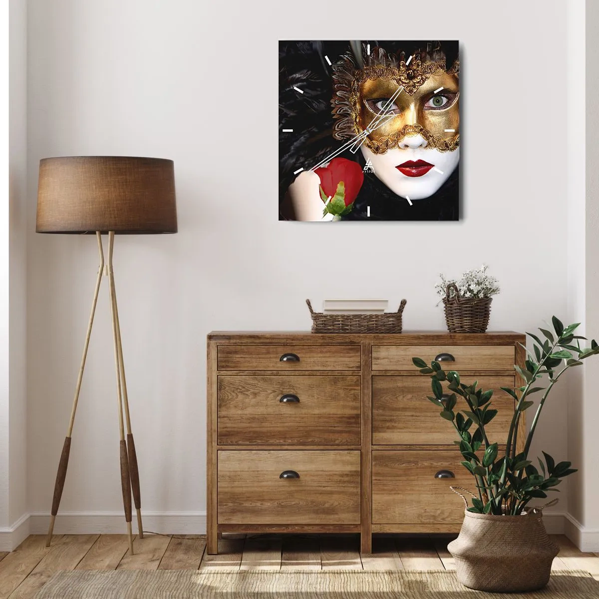 Wall clock - Clock on glass - Because Life Is a Big Ball - 40x40 cm