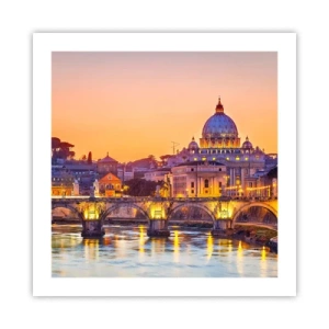 Poster - Twilight over Eternal City - 50x50 cm