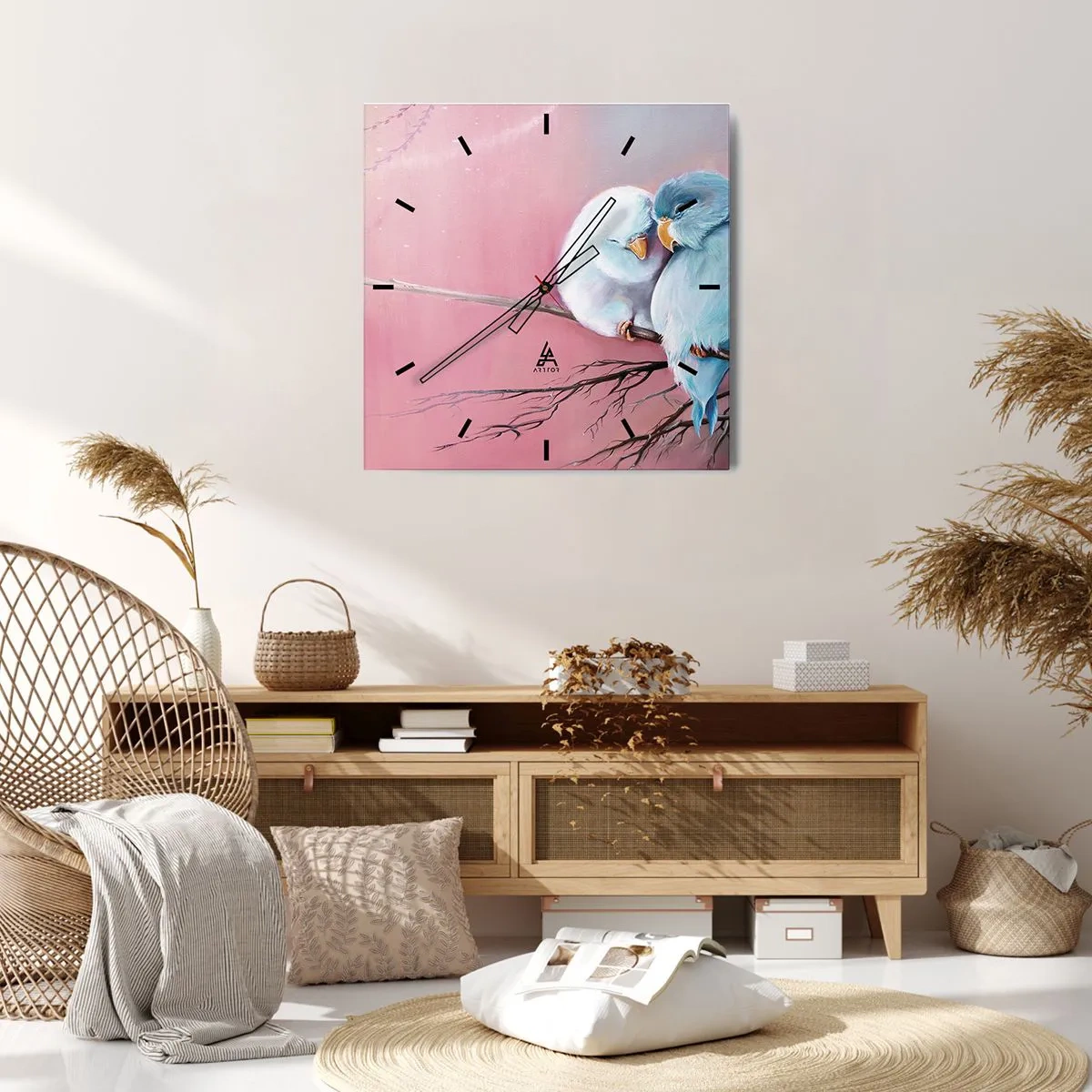 Wall clock - Clock on glass - What Can We Add? - 30x30 cm