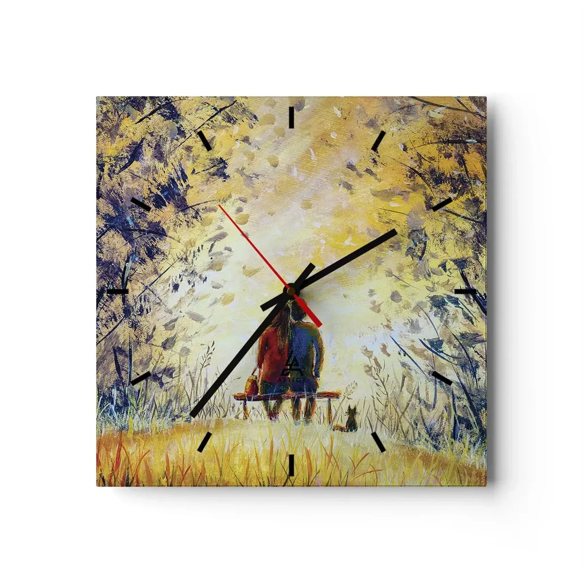 Wall clock - Clock on glass - Magical Moment - 30x30 cm