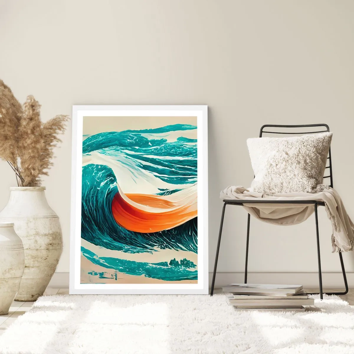 Poster in white frmae - Surfer's Dream - 40x50 cm