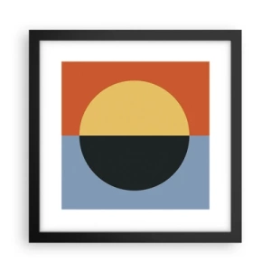 Poster in black frame - Composition of Warm and Cool - 30x30 cm