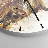 Clock face with lines
