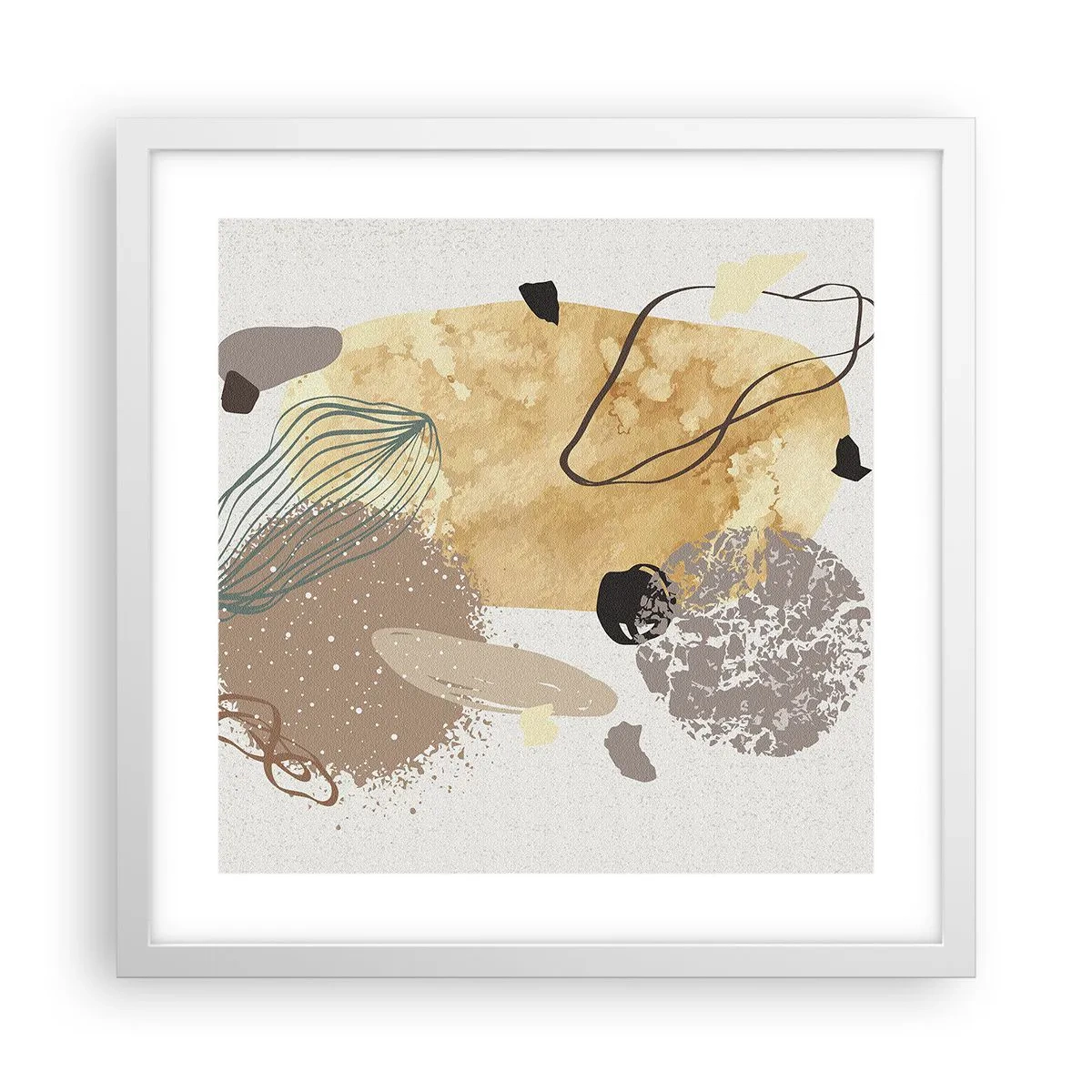 Poster in white frmae - Applied Splashing - 40x40 cm