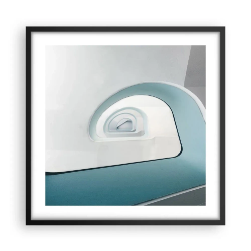Poster in black frame - To the Bottom of Blue - 50x50 cm