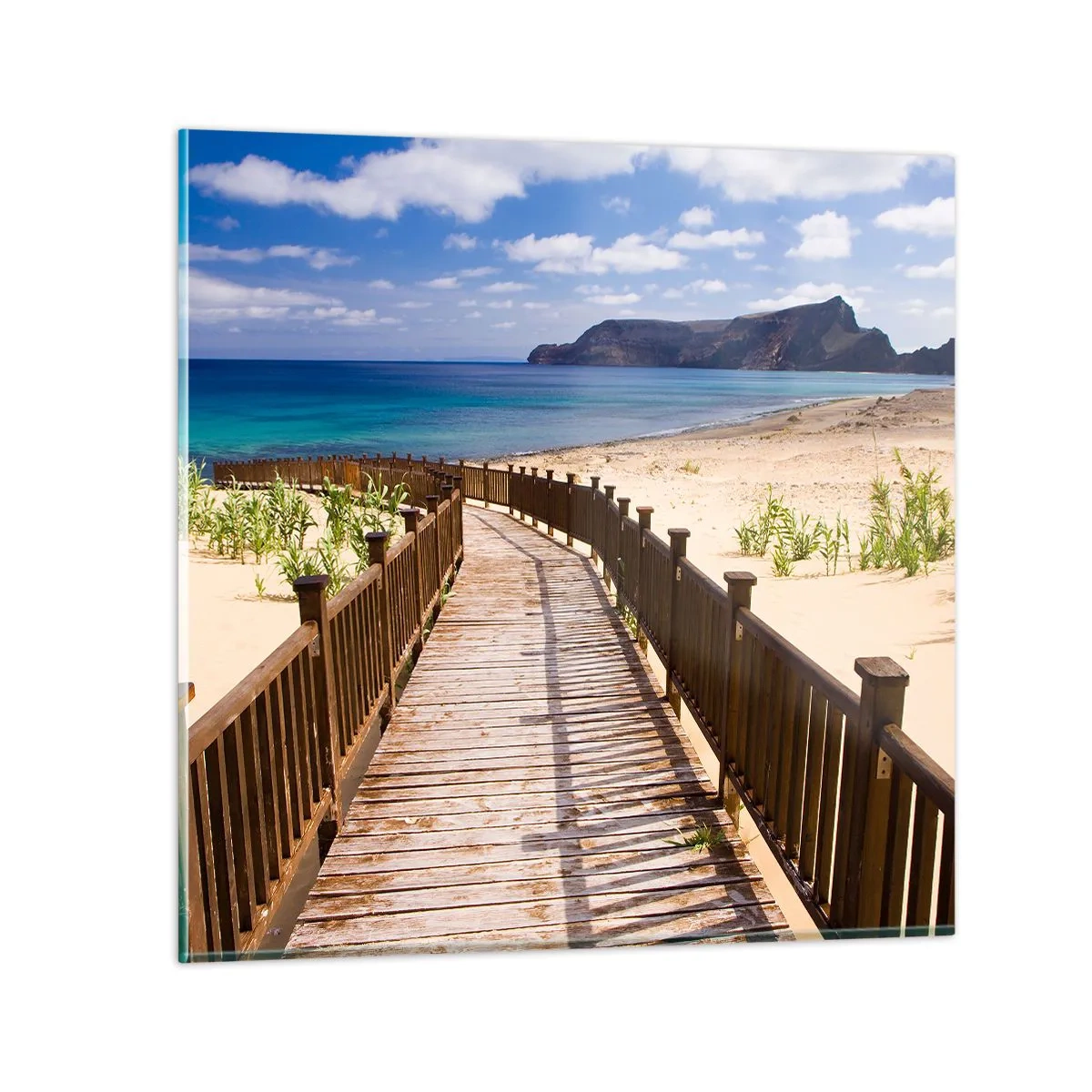 Glass picture - Take Me to Happy Islands - 60x60 cm