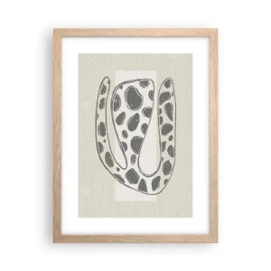 Poster in light oak frame - Curious Creature - 30x40 cm
