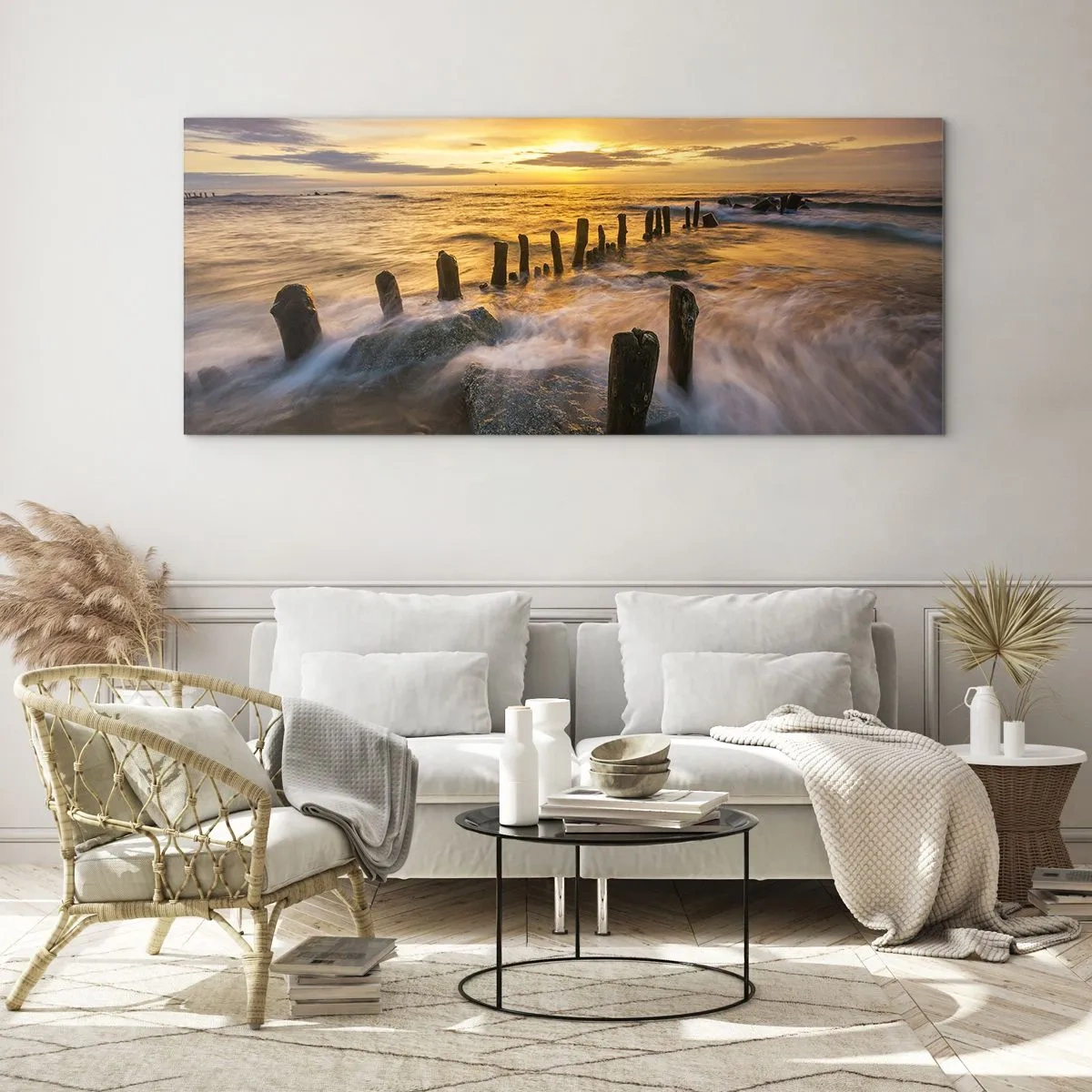 Glass picture - Raw Beauty of the Baltic Sea - 100x40 cm
