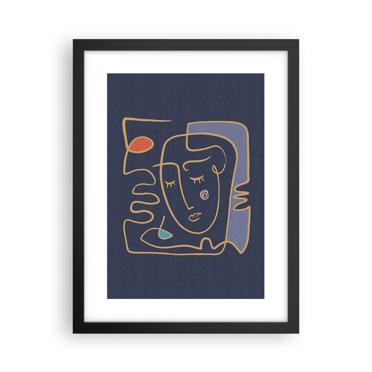 Poster in black frame - Deeply In Thoughts - 30x40 cm