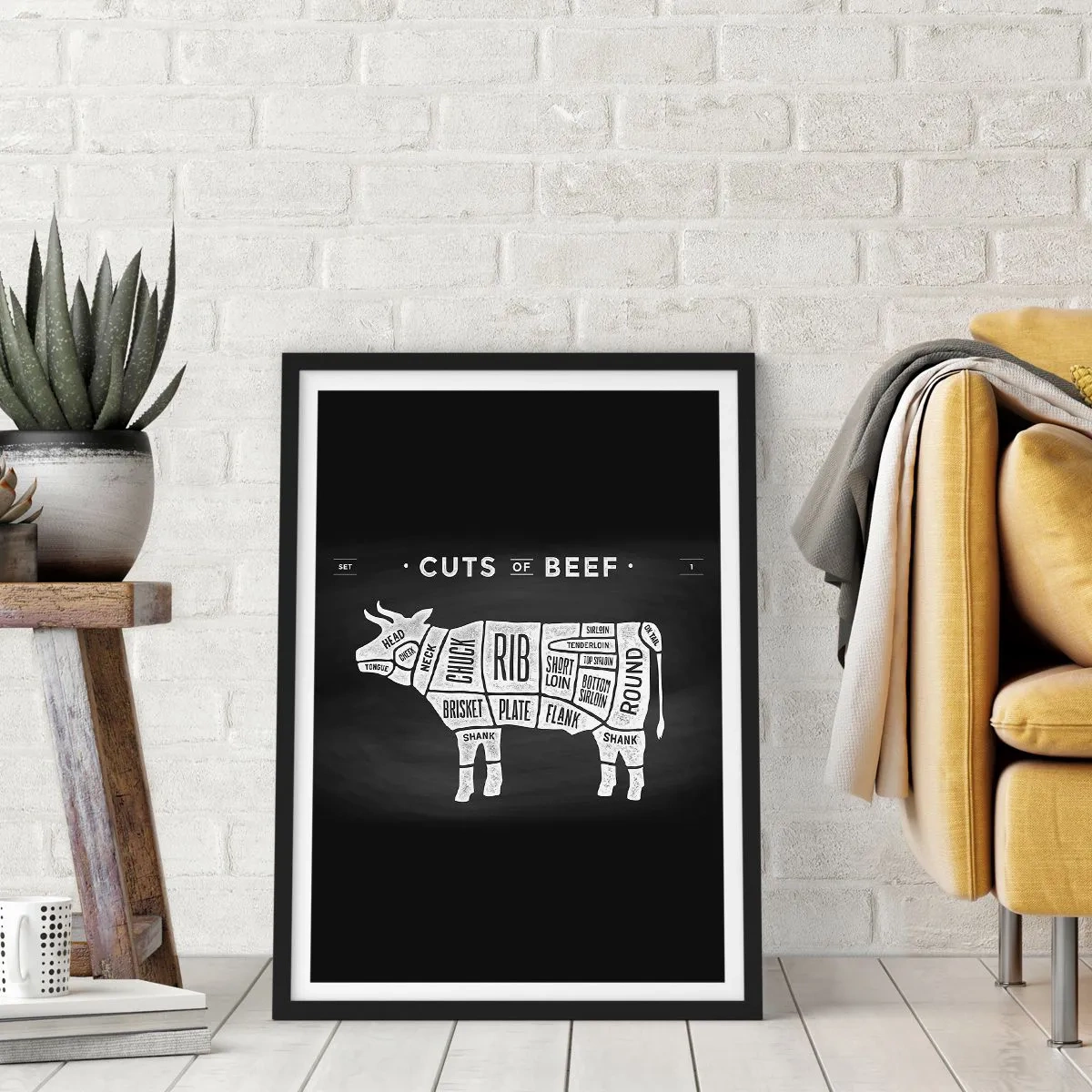 Poster in black frame - Time for a Feast - 61x91 cm
