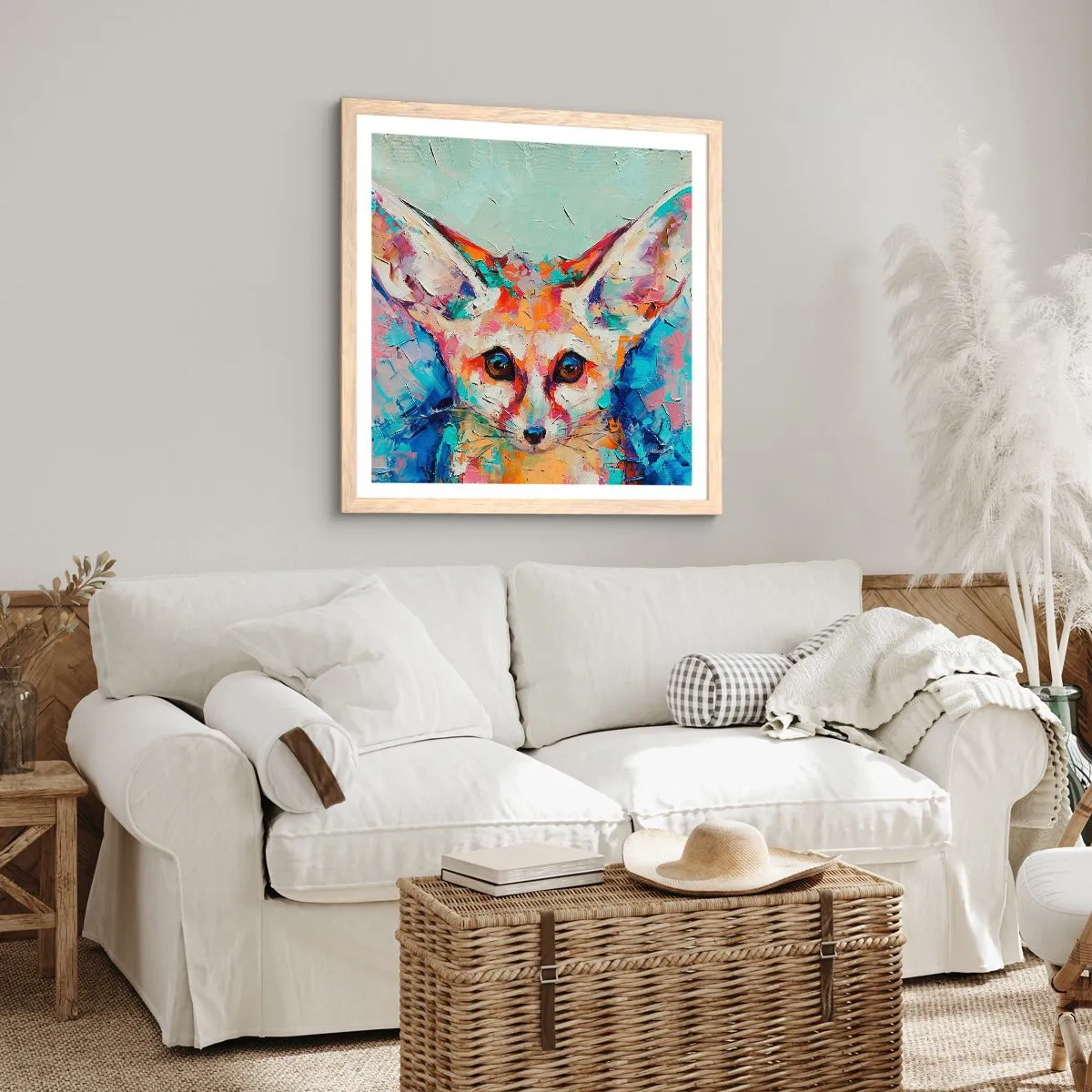 Poster in light oak frame - Are You Ready for Me? - 50x50 cm